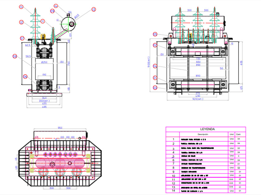 DISEÑO MECANICO TRANSFORMADOR DE 180 KVA 13200-400-230 (1)